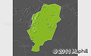Physical 3D Map of Suxian, darken, desaturated