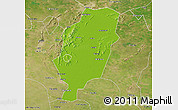 Physical 3D Map of Suxian, satellite outside
