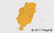 Political 3D Map of Suxian, cropped outside