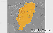 Political 3D Map of Suxian, desaturated