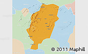 Political 3D Map of Suxian, lighten