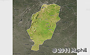 Satellite 3D Map of Suxian, darken, semi-desaturated