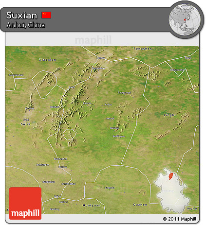 Satellite 3D Map of Suxian