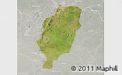 Satellite 3D Map of Suxian, lighten, semi-desaturated