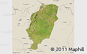 Satellite 3D Map of Suxian, shaded relief outside