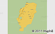 Savanna Style 3D Map of Suxian, single color outside