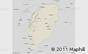 Shaded Relief 3D Map of Suxian, desaturated