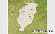 Shaded Relief 3D Map of Suxian, satellite outside