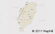 Shaded Relief 3D Map of Suxian, single color outside