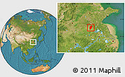 Satellite Location Map of Suxian