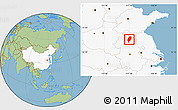 Savanna Style Location Map of Suxian, highlighted country
