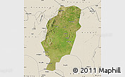 Satellite Map of Suxian, shaded relief outside