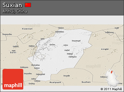 Classic Style Panoramic Map of Suxian