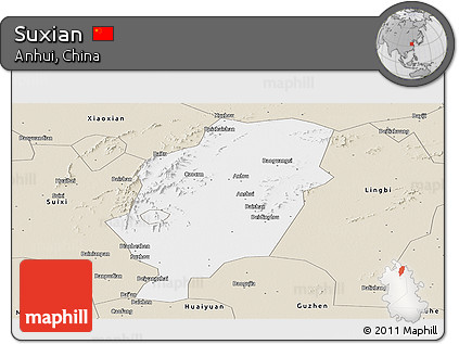 Classic Style Panoramic Map of Suxian