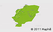 Physical Panoramic Map of Suxian, cropped outside
