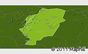 Physical Panoramic Map of Suxian, darken
