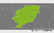 Physical Panoramic Map of Suxian, desaturated