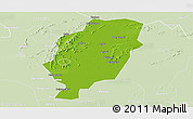 Physical Panoramic Map of Suxian, lighten