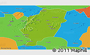 Physical Panoramic Map of Suxian, political outside