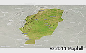 Satellite Panoramic Map of Suxian, lighten, semi-desaturated
