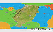 Satellite Panoramic Map of Suxian, political outside