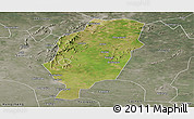 Satellite Panoramic Map of Suxian, semi-desaturated