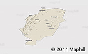 Shaded Relief Panoramic Map of Suxian, cropped outside