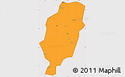 Political Simple Map of Suxian, cropped outside