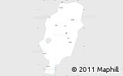 Silver Style Simple Map of Suxian, single color outside