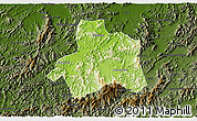 Physical 3D Map of Taiping, darken