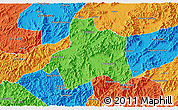 Political 3D Map of Taiping