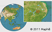 Satellite Location Map of Taiping