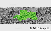 Political Panoramic Map of Taiping, desaturated