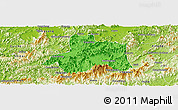 Political Panoramic Map of Taiping, physical outside