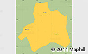 Savanna Style Simple Map of Taiping, single color outside