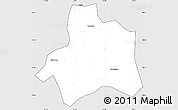 Silver Style Simple Map of Taiping, cropped outside