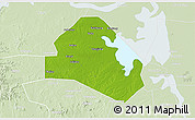 Physical 3D Map of Tianchang, lighten