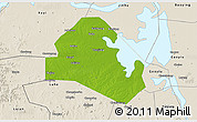 Physical 3D Map of Tianchang, shaded relief outside