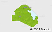 Physical 3D Map of Tianchang, single color outside