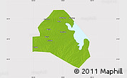 Physical Map of Tianchang, cropped outside