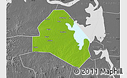 Physical Map of Tianchang, desaturated