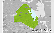 Physical Map of Tianchang, lighten, desaturated