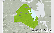 Physical Map of Tianchang, lighten, semi-desaturated