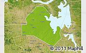 Physical Map of Tianchang, satellite outside