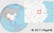 Gray Location Map of Tongling Shiqu, highlighted country