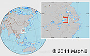 Gray Location Map of Tongling Shiqu