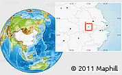 Physical Location Map of Tongling Shiqu, highlighted country