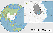 Savanna Style Location Map of Tongling Shiqu, highlighted country, highlighted parent region