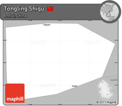 Gray Simple Map of Tongling Shiqu