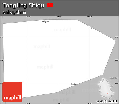Gray Simple Map of Tongling Shiqu